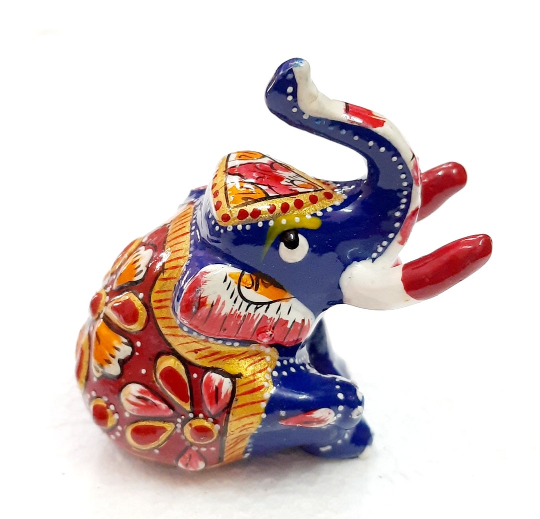 Decorative Elephant Statue Hand Painted Sculpture for Home Decor