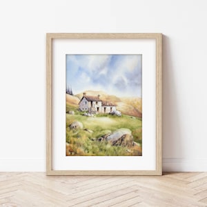PIEMONTE, Italia | Una deliziosa baita di montagna, acquerello originale 18x24 cm, alpi biellesi