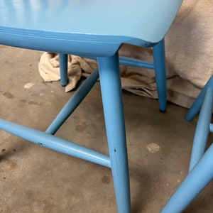 Vintage IKEA light blue bar chair image 4