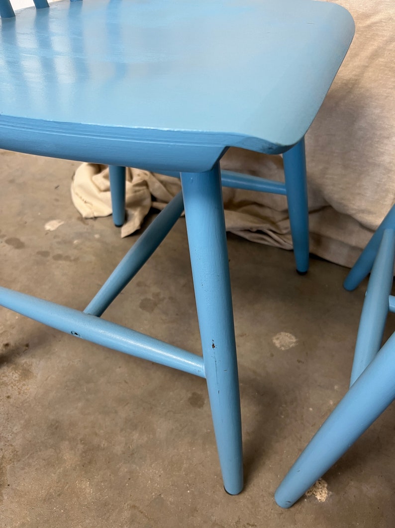 Vintage IKEA light blue bar chair image 4