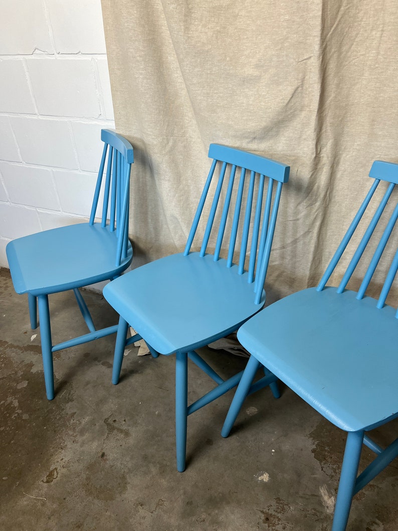 Vintage IKEA light blue bar chair image 8