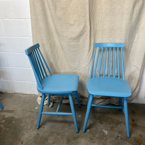 Vintage IKEA light blue bar chair image 6