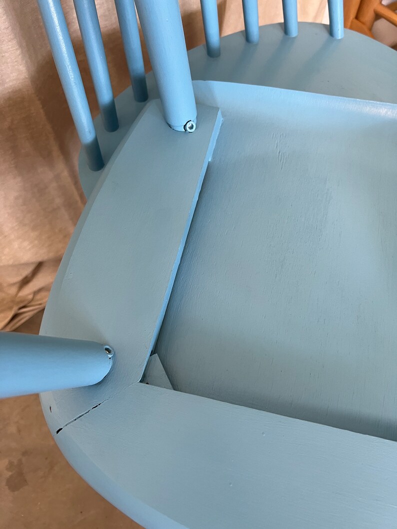 Vintage IKEA light blue bar chair image 7