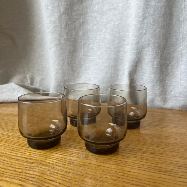 Bicchieri da acqua vintage in vetro fumé luminarc/BP