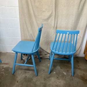 Vintage IKEA light blue bar chair image 9