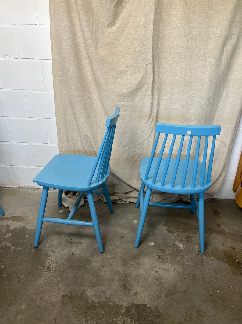 Vintage IKEA light blue bar chair image 9