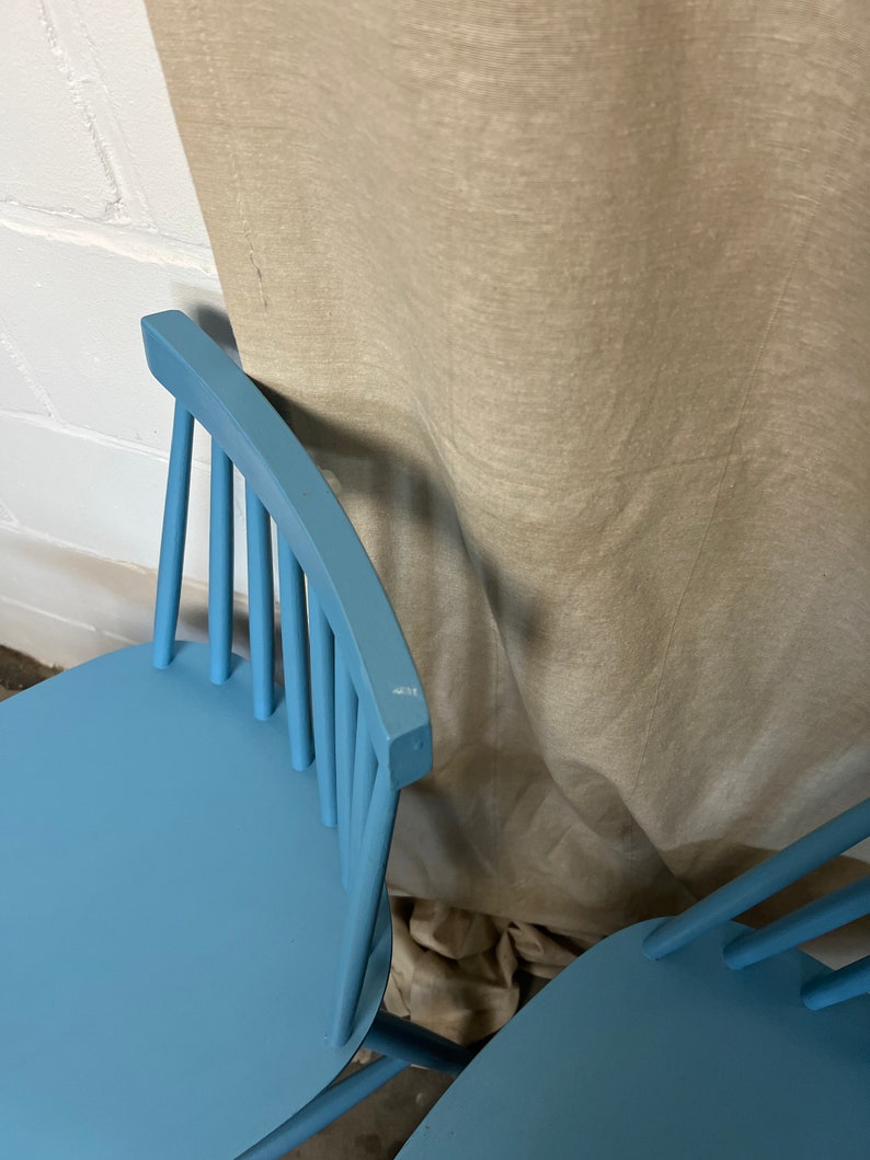 Vintage IKEA light blue bar chair image 3