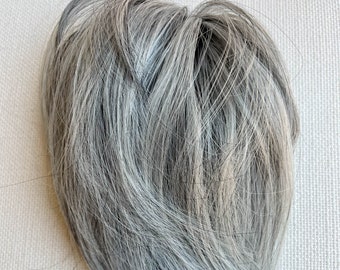 Grey Hair Piece|Gray Scrunchie