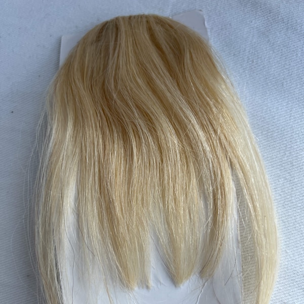 Clip in Bangs Blonde Real Human hair