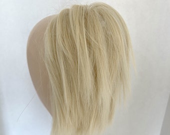 Tousled Updo Ponytail Hairpiece | Blonde Messy Bun Extension, Volumizing Scrunchie
