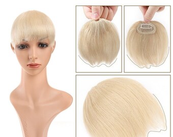 Clip-On Bang Human Hair Bangs Fringe Bangs Wig Extensions Hairpiece For Women