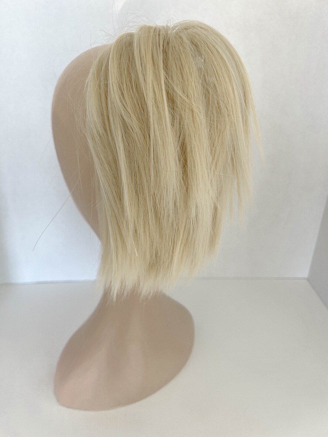 Tousled Updo Ponytail Hairpiece | Blonde Messy Bun Extension ...