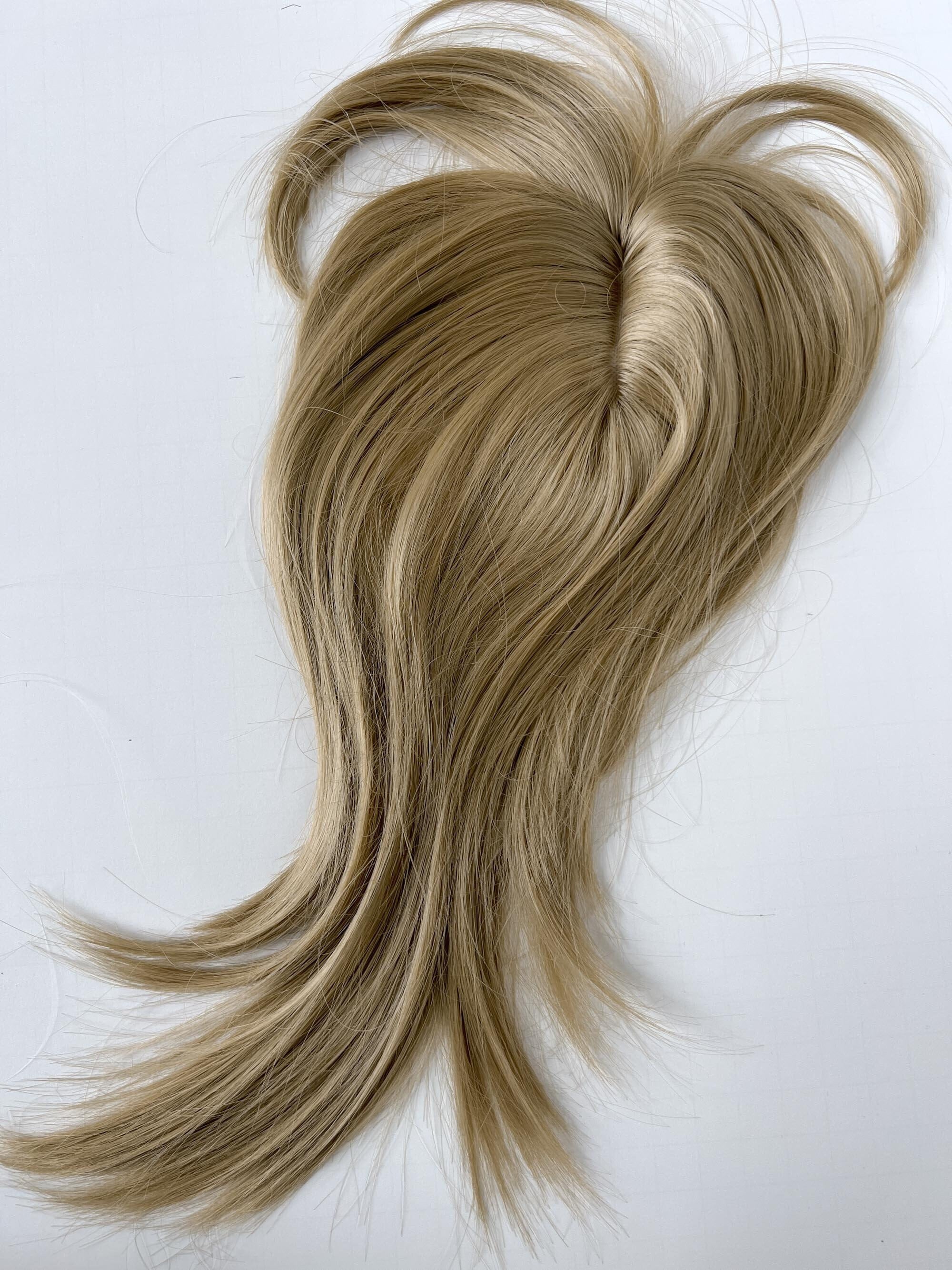 Synthetic Hair Toppers With Bangs Ash Blonde - Etsy