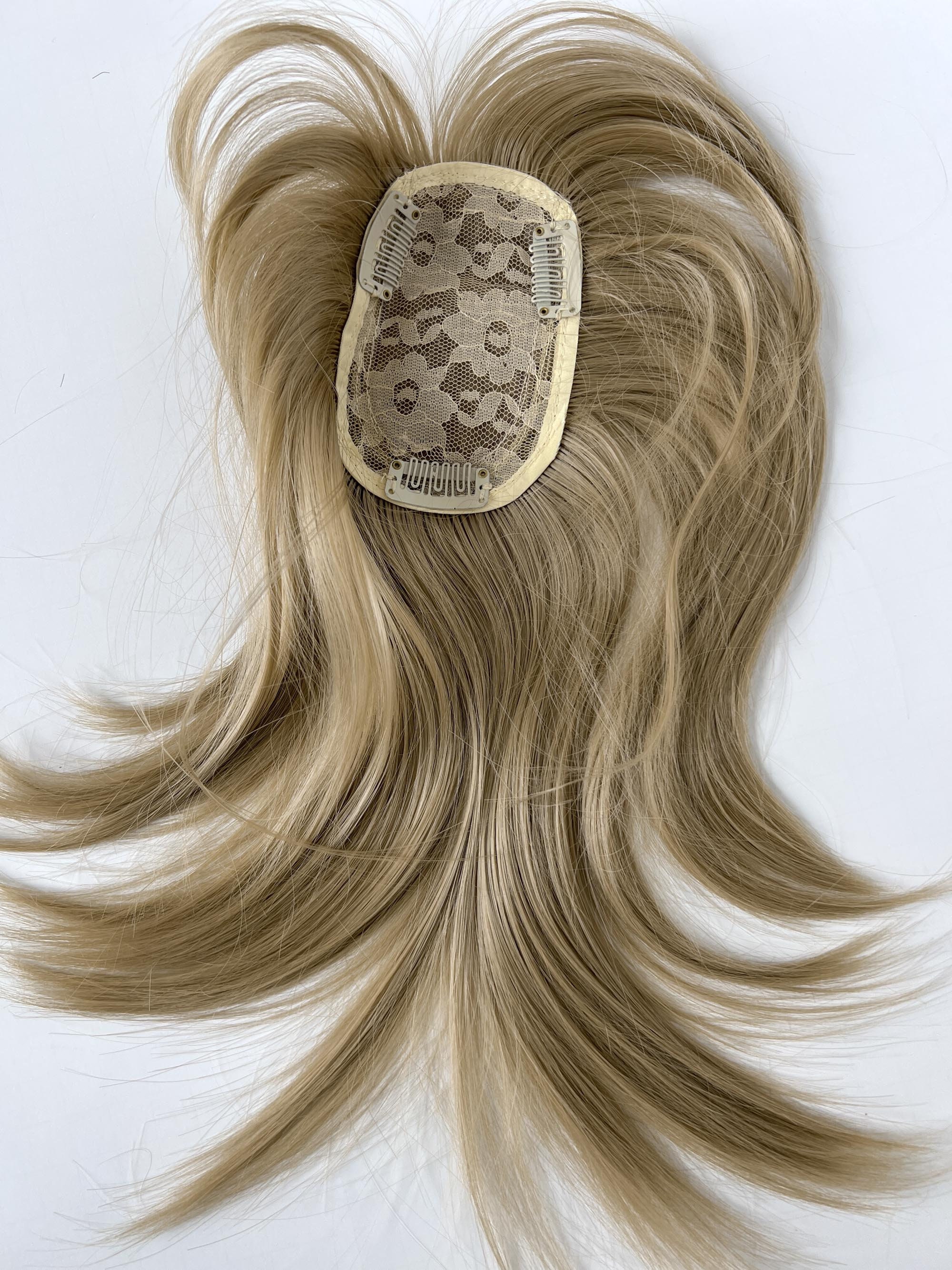 Synthetic Hair Toppers With Bangs Ash Blonde - Etsy