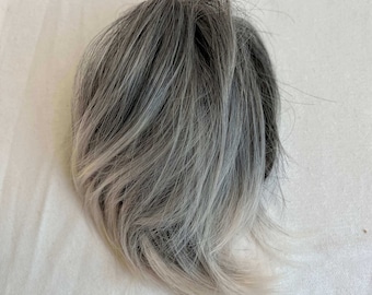Messy Bun Hairpiece Mix Grey Hair Scrunchie Bun Hairpiece
