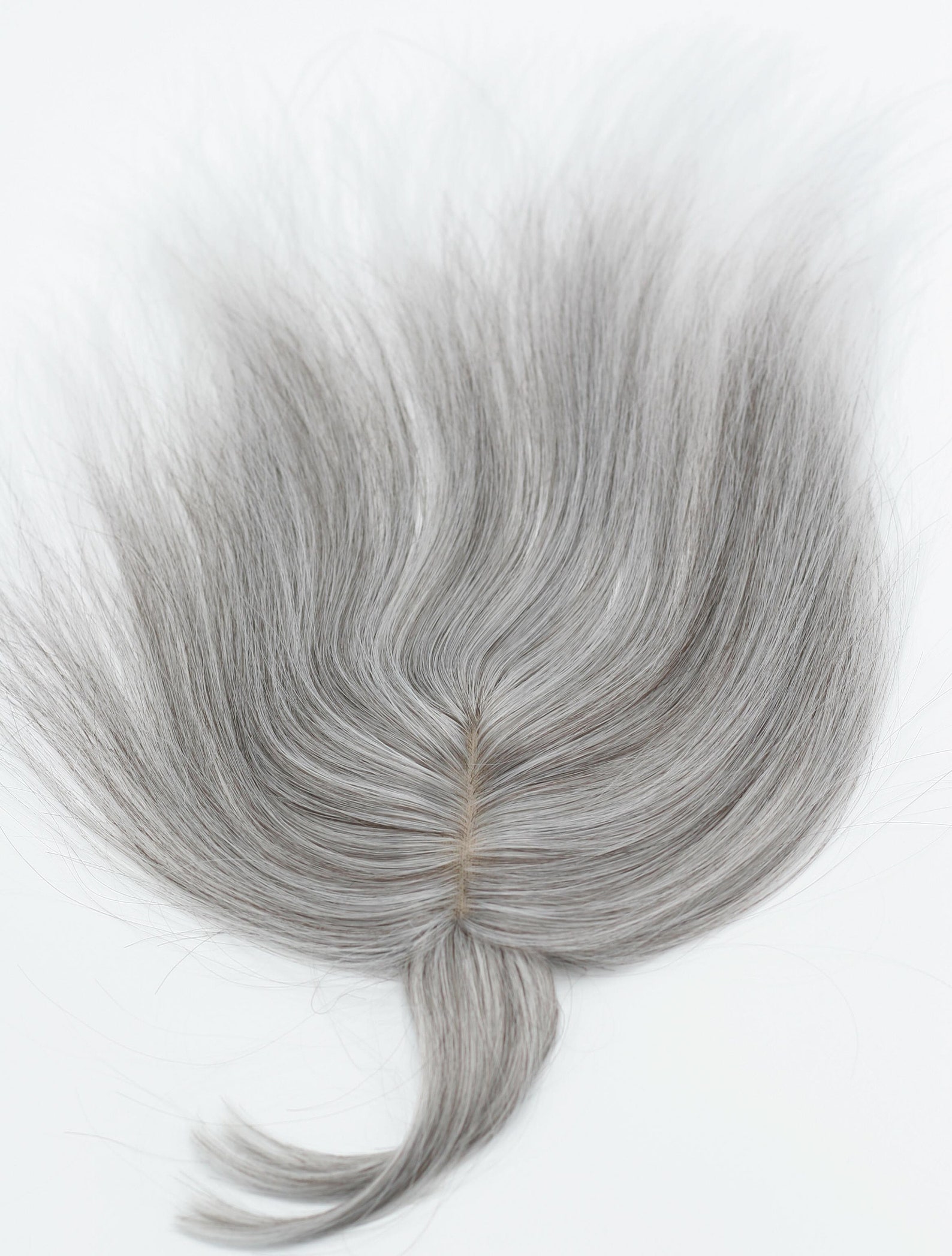 Hair Topper for Women Thinning Crown With Bangs Grey Mix Salt and