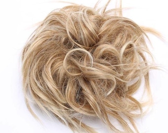 Tousled Updo Bun Messy Bun Hairpiece
