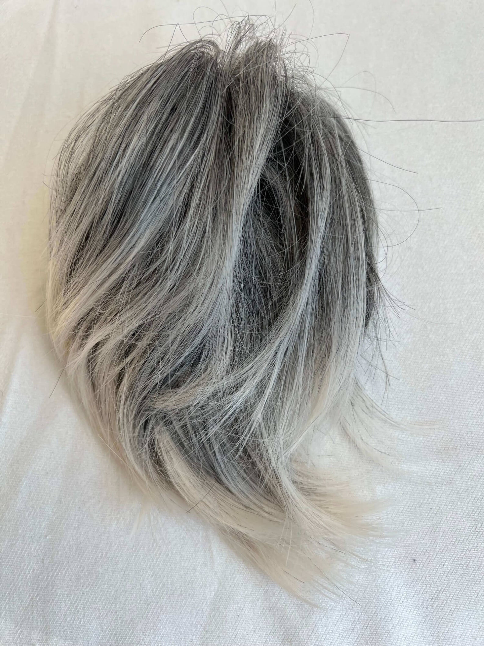 Messy Bun Hairpiece Mix Grey Hair Scrunchie Bun Hairpiece Etsy