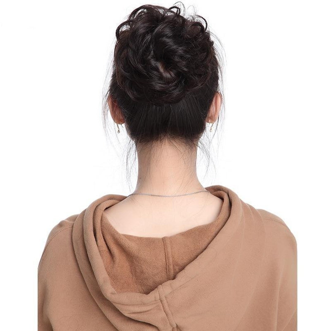Real Human Hair Messy Bun Scrunchie Hairpiece for Women Etsy