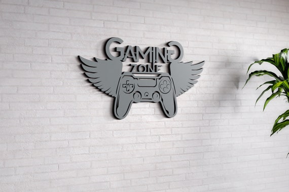 Gaming Zone Wall Decor Gaming Wall Art Gamer Room Gamer Bedroom Modern  Mural Decoration Gaming 3D Wall Decoration Gamer Gift 