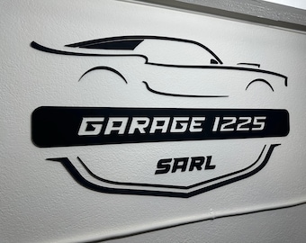 Personalized 3D Wooden Garage Sign: Car, Sports, or Custom Logo