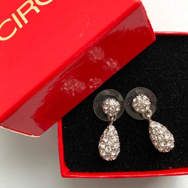 CIRO DROP EARRINGS Vintage Collectable Diamante Costume Jewellery