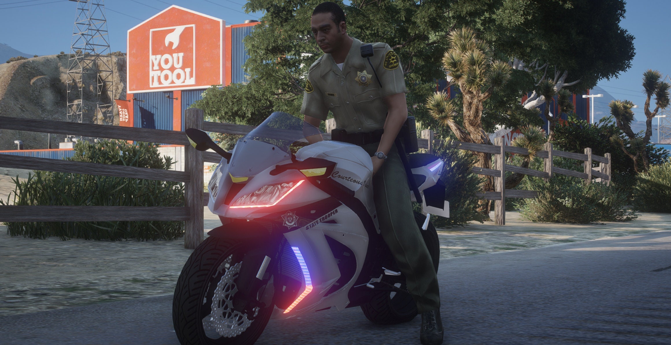 unmarked police bike
