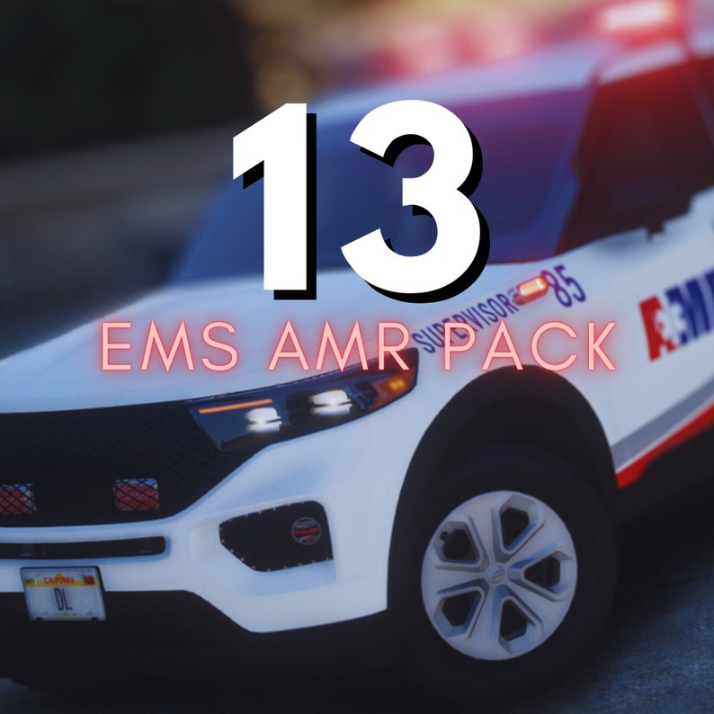 Fivem EMS AMR Pack 13 Cars Fivem Ready Optimized Realistic Handlings ...