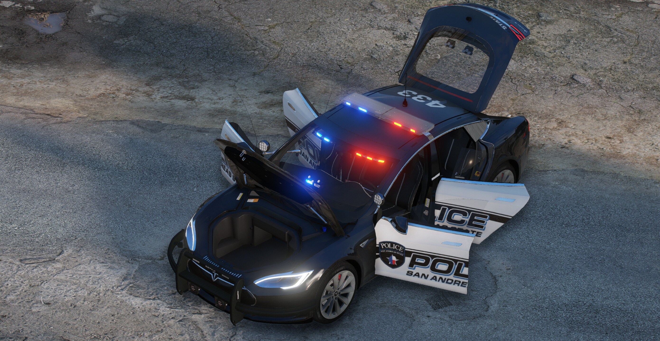 Fivem Tesla Model S Police Fivem Ready Realistic Handling Optimized