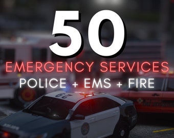 FiveM 50 Emergency Service Vehicles Pack | FiveM Ready | Optimized! | High Quality