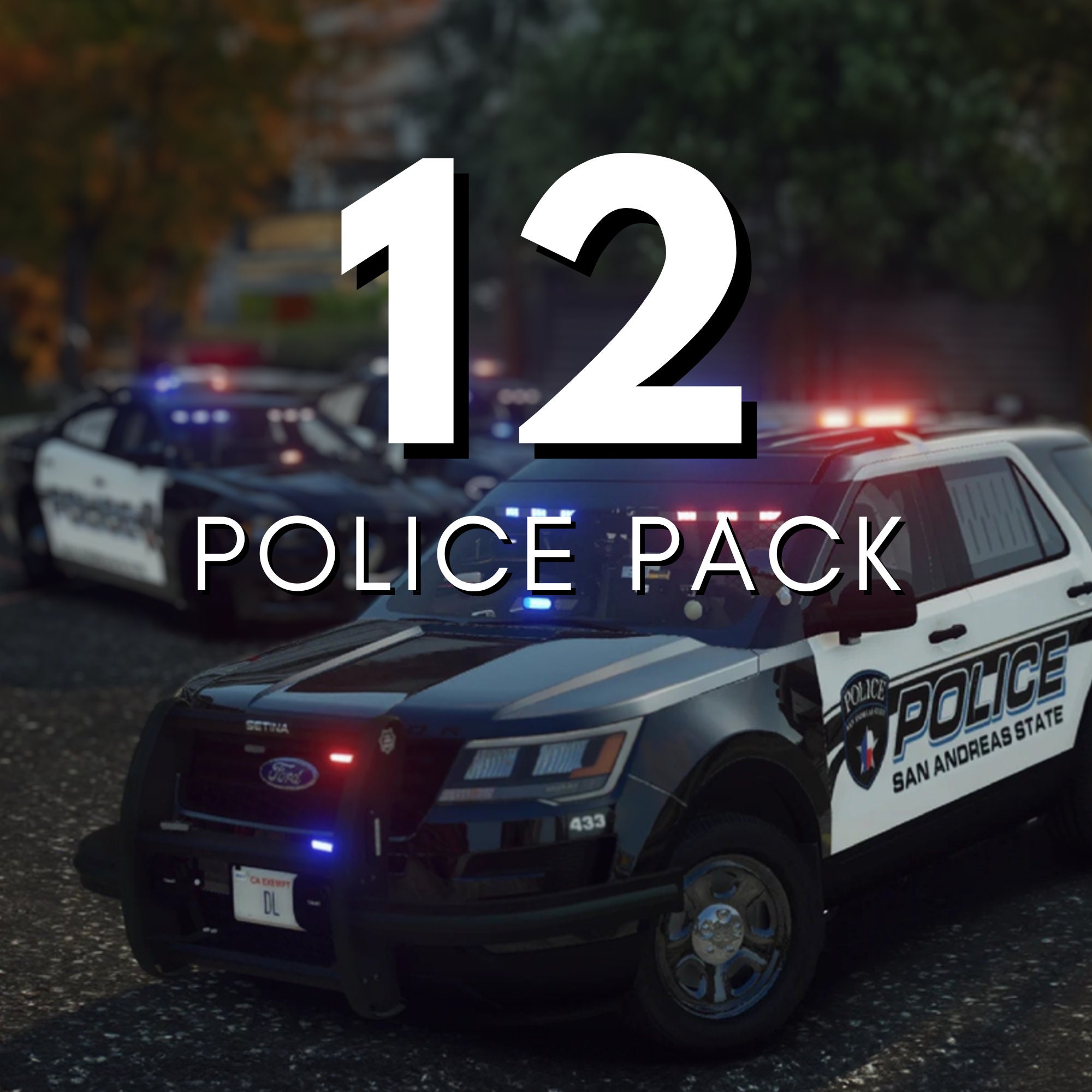 Fivem Police Car Pack: 12 Vehicles Fivem Ready Optimized Templates ...