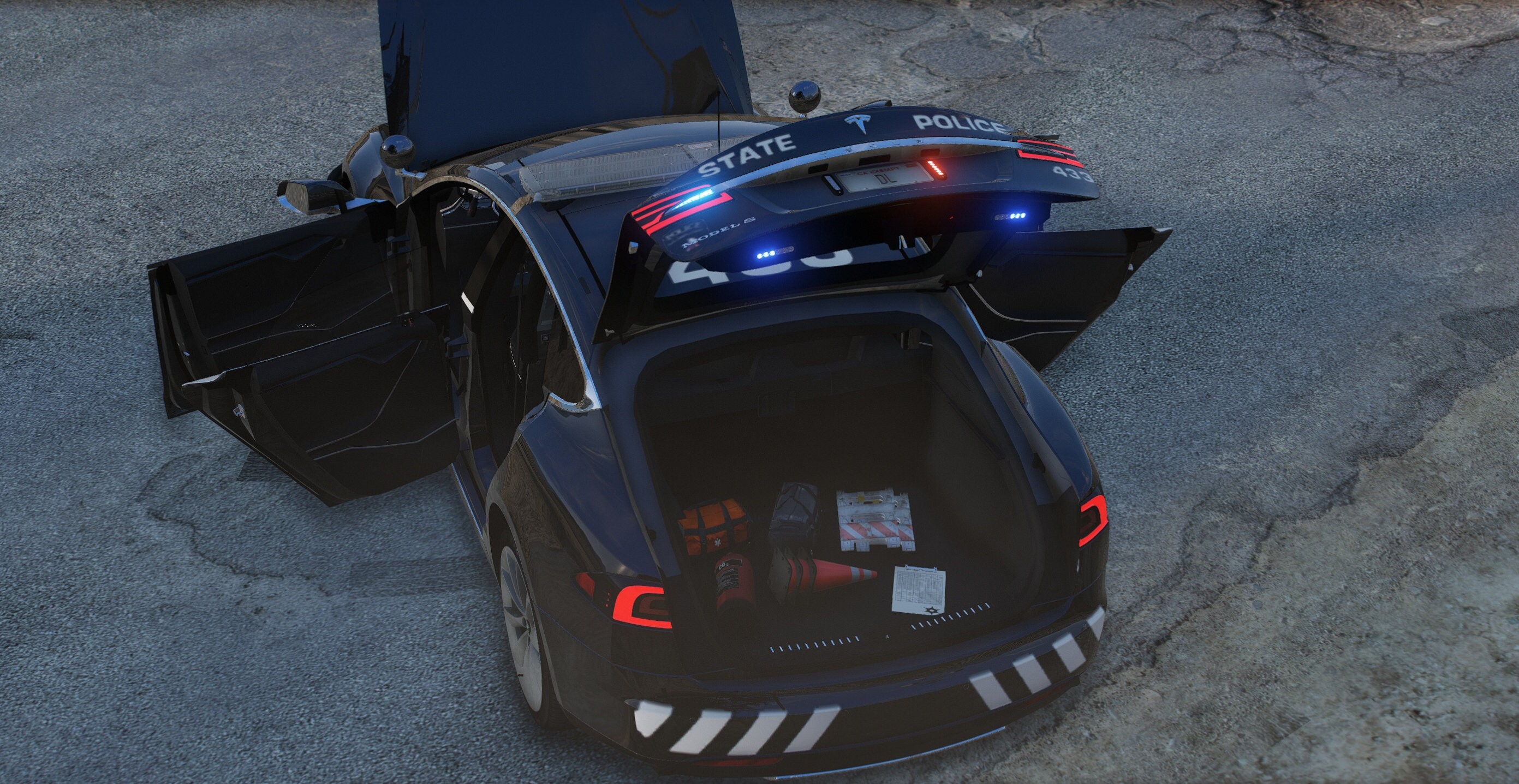 Fivem Tesla Model S Police Fivem Ready Realistic Handling Optimized