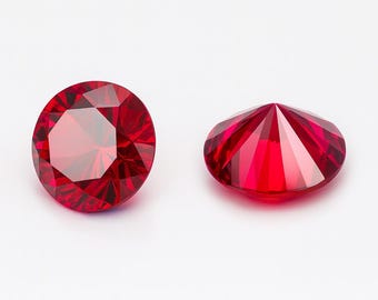RUBIS SYNTHÉTIQUE ROND 5MM - COULEUR ROSE #5 AAA - 0.6 CARATS - POUR BIJOUTERIE DIY