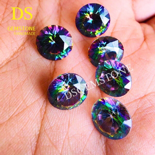 Mystic Topaz Loose Gemstone Faceted Cut Round Shape Various Sizes  4mm to 12mm Faceted Round Cut Calibrated Loose Gemstone jewellry gift..