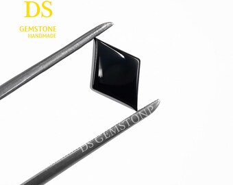 AAA Black Onyx Lozenge Cabochon: Handmade Gemstone (5x10mm to 18x24mm)