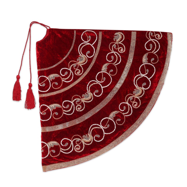 90 Inch Christmas Tree Skirt Red Extra Large Christmas Tree Skirt Red
