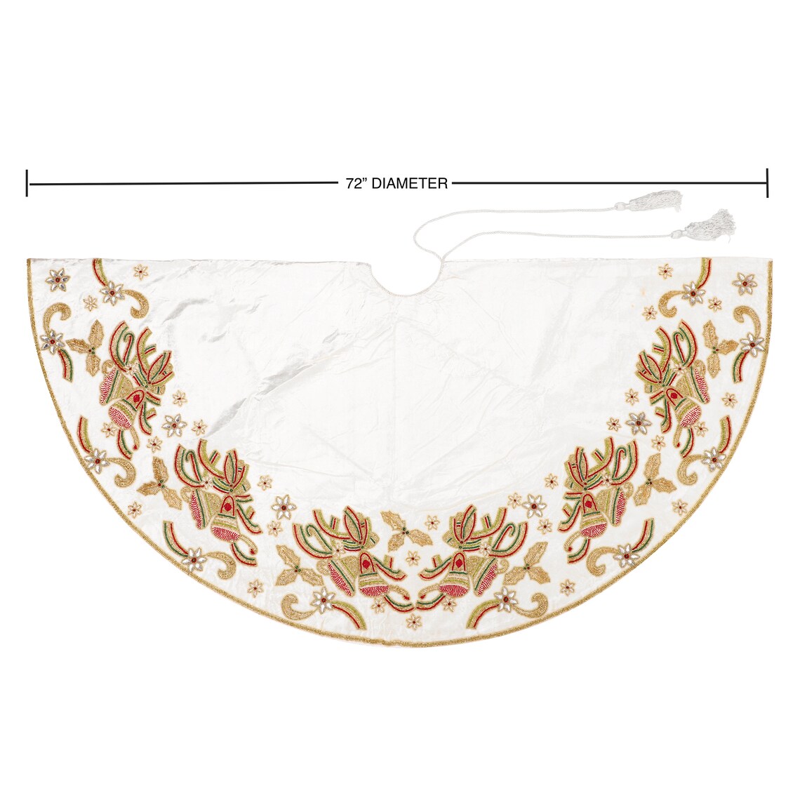 72 White Velvet Christmas Tree Skirt Handmade Large Etsy