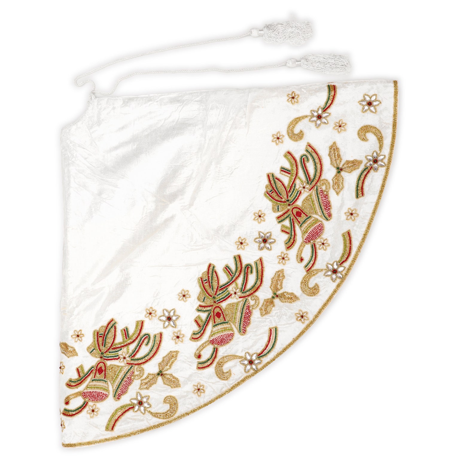 72 White Velvet Christmas Tree Skirt Handmade Large Etsy