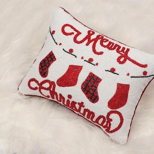 Decorative Merry Christmas Pillow Handmade Christmas decorations  Christmas Tree Throw pillow Xmas holiday decoration Christmas gifts