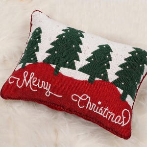 Decorative Merry Christmas Pillow Handmade Christmas decorations  Christmas Tree Throw pillow Xmas holiday decoration Christmas gifts