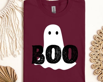 Camisa de Halloween, Camisa fantasma de Halloween, Camisa linda de Halloween, Camisa de Halloween para mujeres, Camisas de otoño para mujeres, Camisas de otoño, Regalos de Halloween para ella