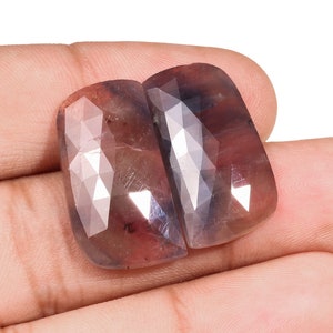 BROWN SAPPHIRE GEMSTONE  Good Quality Sapphire Rose Cut Faceted Pair Set Fancy Shape Jewelry Making Loose Gemstone Sapphire