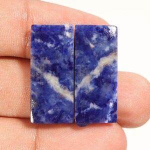 Sodoliet Cabochon Paar Cabochon Edelsteen Maken voor Oorbellen Losse Edelsteen Maken Voor Sieraden Losse Steen