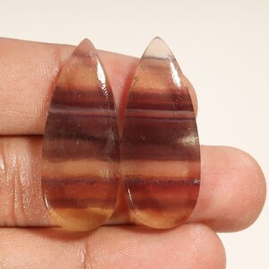 Fluorite Pair, Gemstone Pairs, Fluorite Cabochon for Earrings, Earring Stone Pair, gemstone Matching pair, Fluorite Earring gemstone pair,