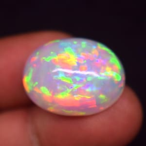 AAA+++ Top Quality Natural Ethiopian White Opal Cabochon  Welo Opal Making Jewelry