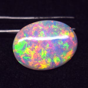 AAA+++ Top Quality Natural Ethiopian Opal Cabochon Oval Shape Multi Fire Opal Making Jewelry