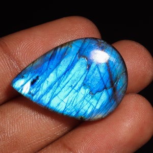 Pietra preziosa labradorite/Cabochon labradorite blu/Pietra pera labradorite/Pietra preziosa naturale sciolta