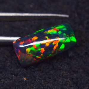 Natural Black Ethiopian Fire opal Black Opal-Black Opal-Welo fire opal-October birthstone-Opal Stone-Opal Cabochon-Loose Opal Stone