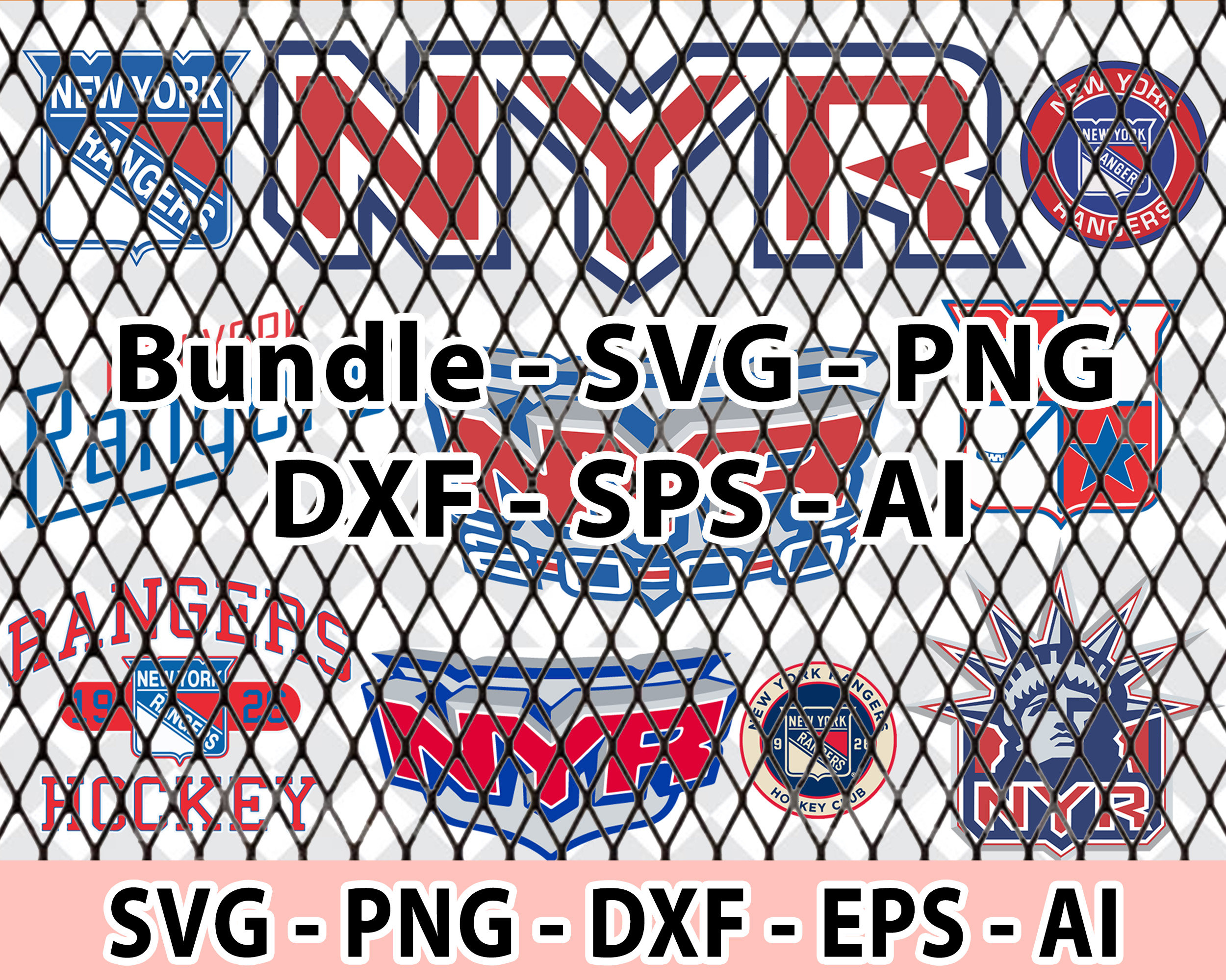 New York Rangers - Hockey Sports Vector SVG Logo in 5 formats - SPLN002994  • Sports Logos - Embroidery & Vector for NFL, NBA, NHL, MLB, MiLB, and more!