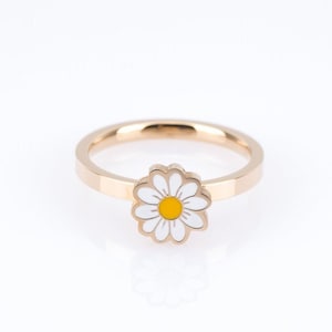 Daisy Anxiety Fidget Ring para mujeres, anillos de ansiedad de acero inoxidable, regalo para aliviar el estrés de Impulse Modern